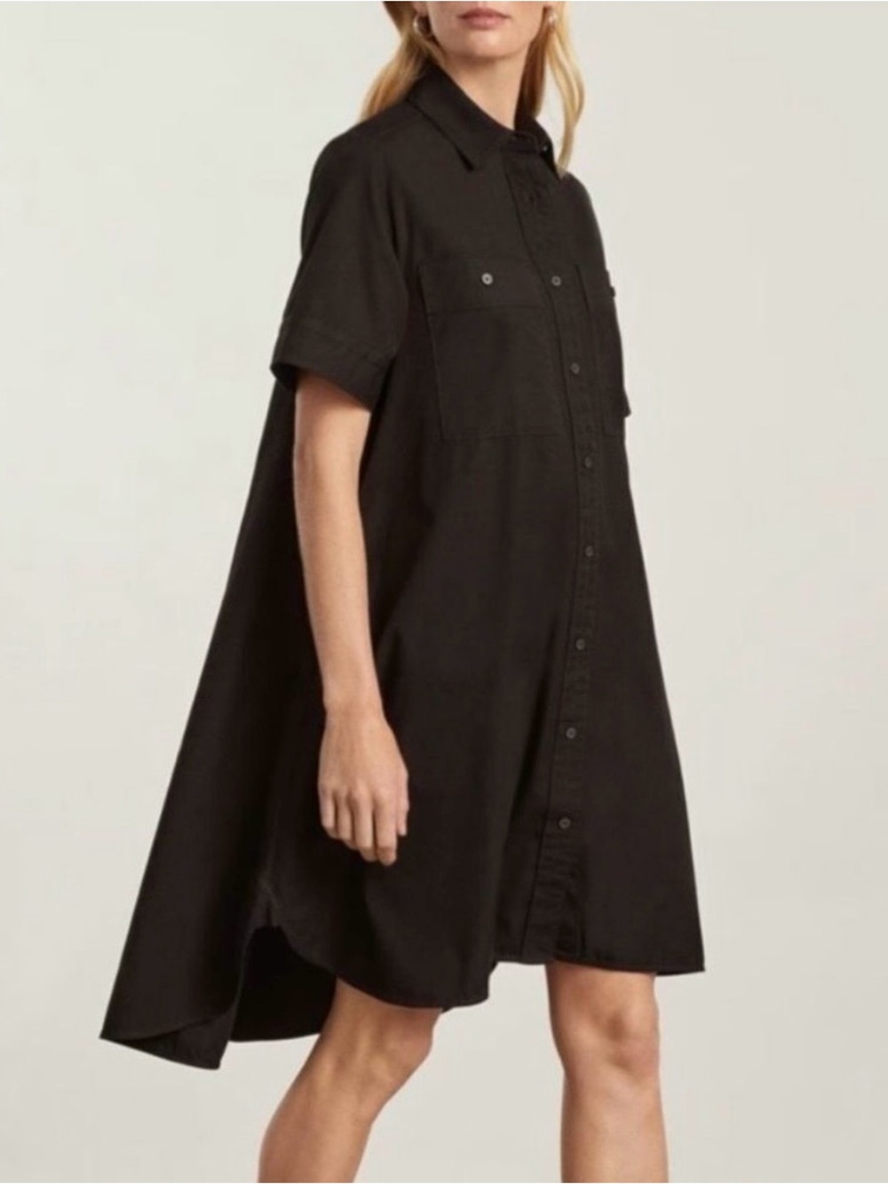 NWT Everlane The Daytripper Shirtdress in Black XL